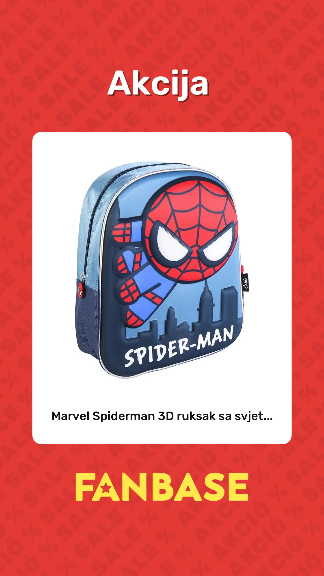 Akcija: Marvel Spiderman 3D ruksak sa svjet...