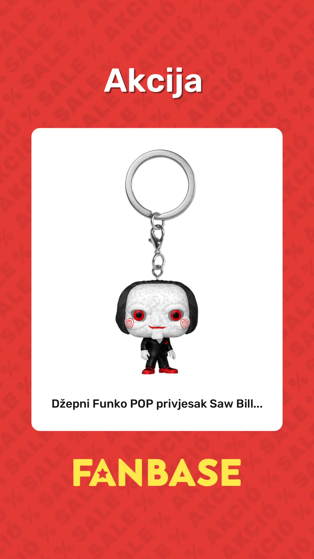 Akcija: Džepni Funko POP privjesak Saw Bill...