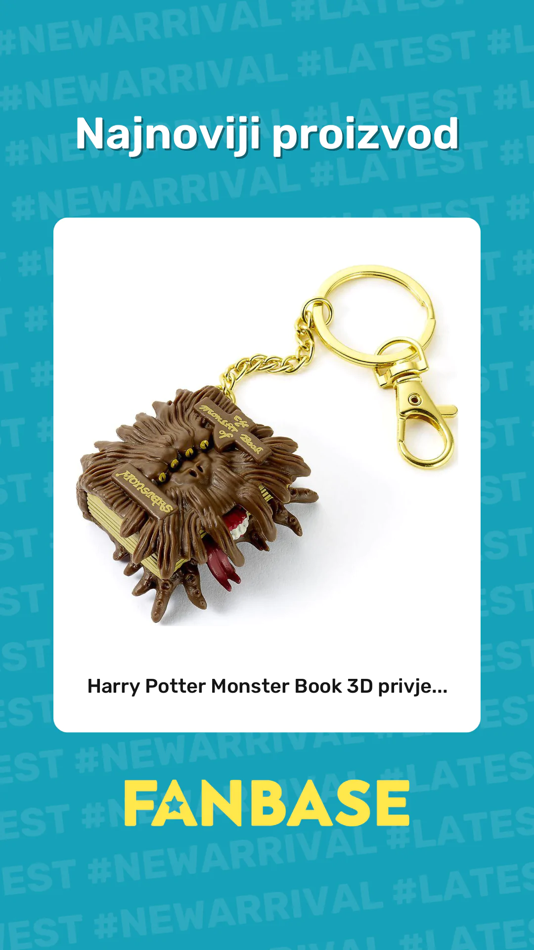 Najnoviji proizvod: Harry Potter Monster Book 3D privje...