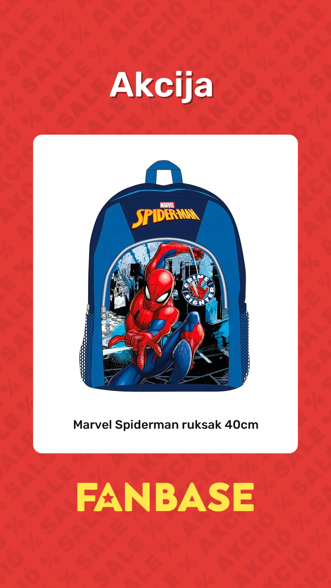 Akcija: Marvel Spiderman ruksak 40cm