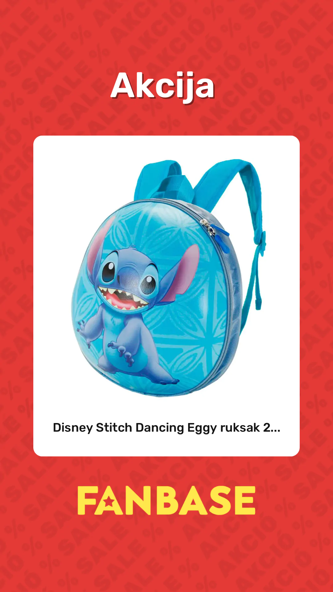 Akcija: Disney Stitch Dancing Eggy ruksak 2...