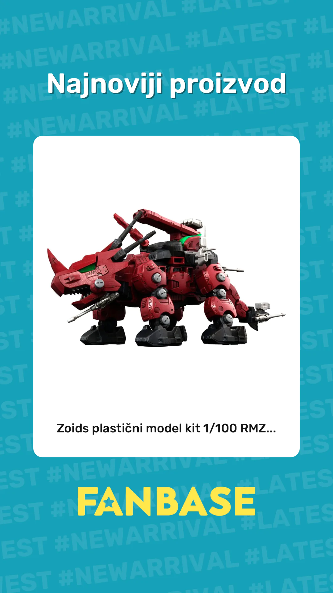 Najnoviji proizvod: Zoids plastični model kit 1/100 RMZ...