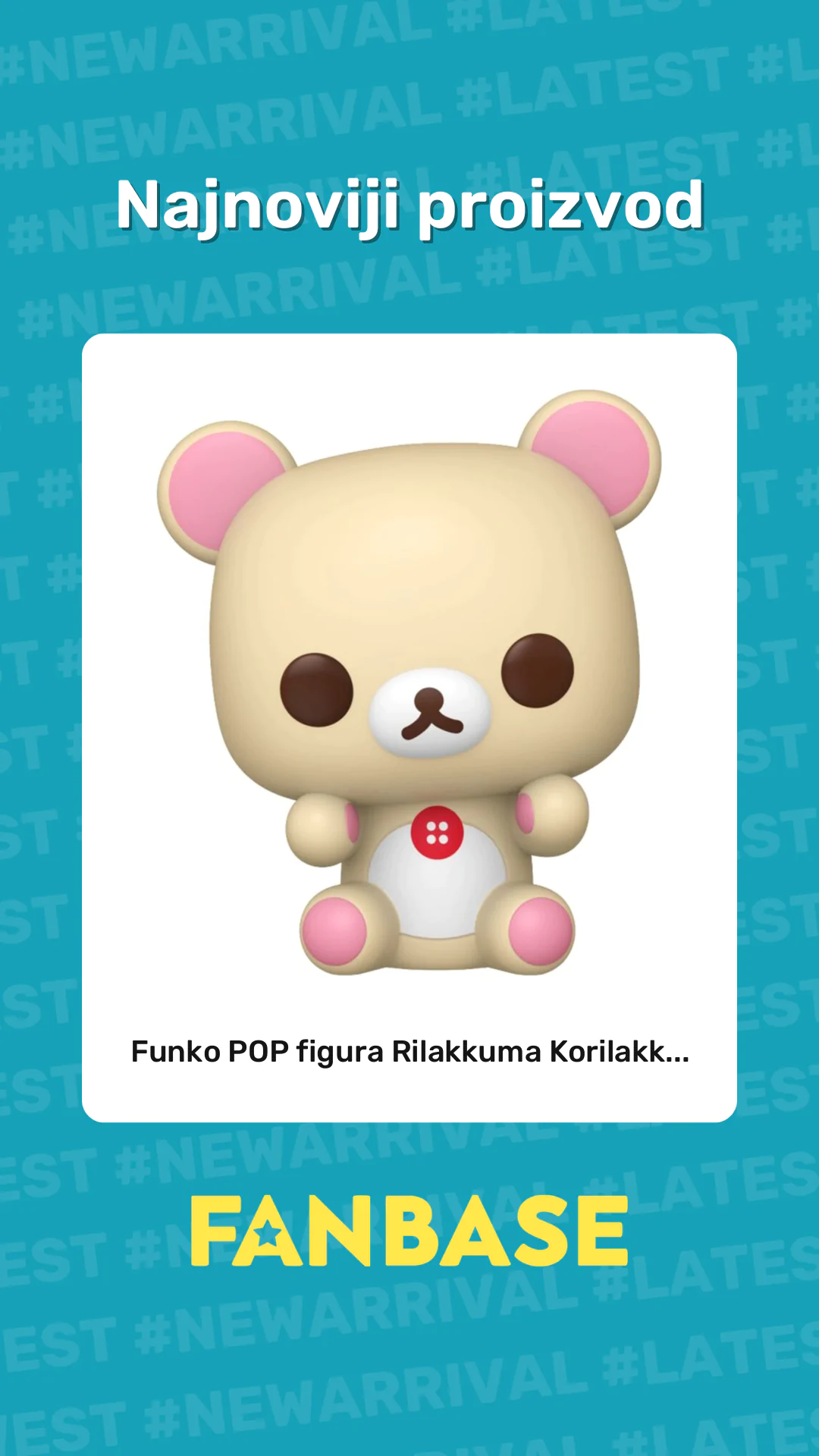 Najnoviji proizvod: Funko POP figura Rilakkuma Korilakk...