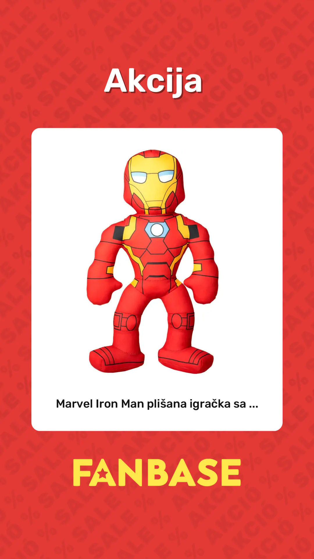 Akcija: Marvel Iron Man plišana igračka sa ...