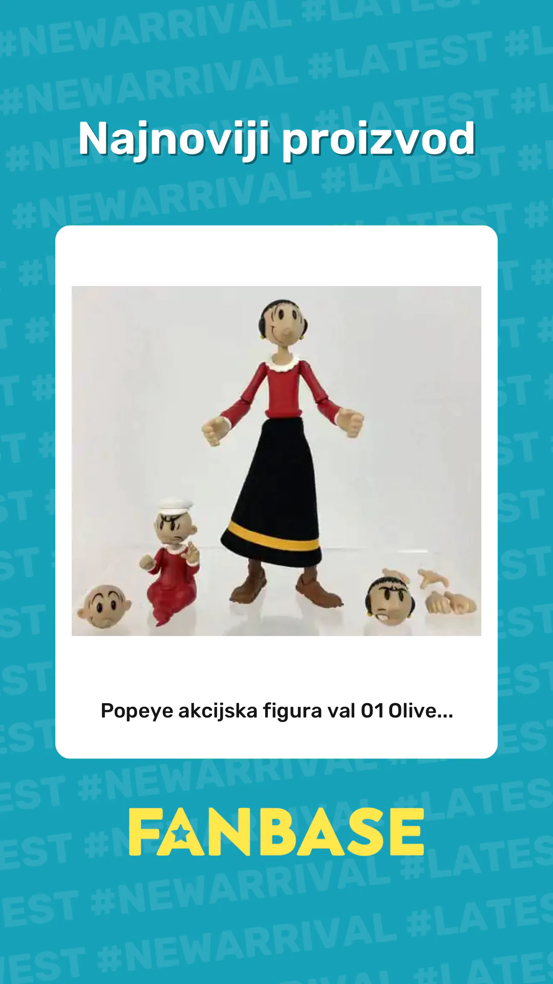 Najnoviji proizvod: Popeye akcijska figura val 01 Olive...