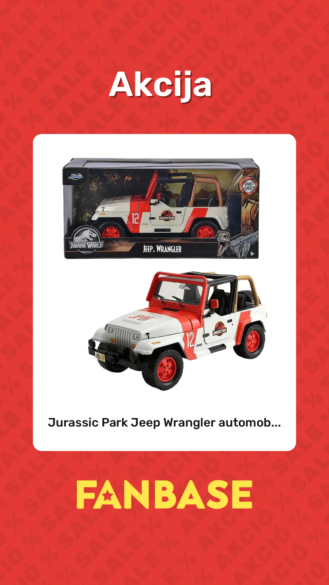 Akcija: Jurassic Park Jeep Wrangler automob...