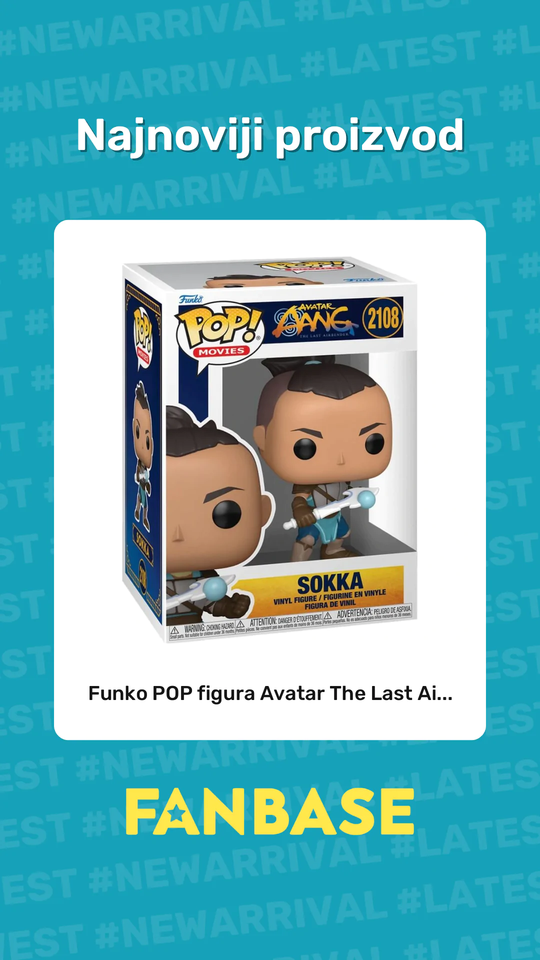 Najnoviji proizvod: Funko POP figura Avatar The Last Ai...