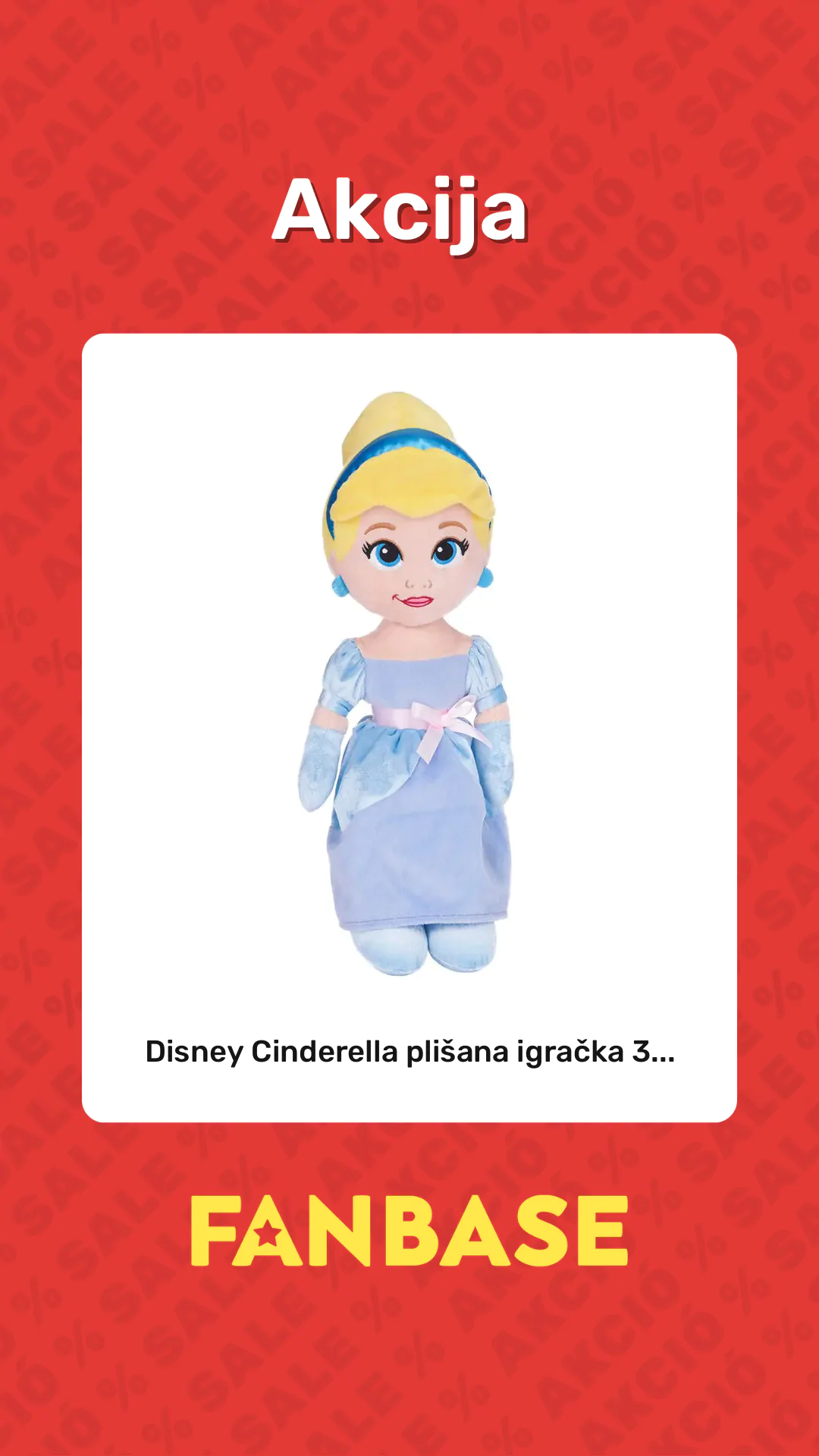 Akcija: Disney Cinderella plišana igračka 3...