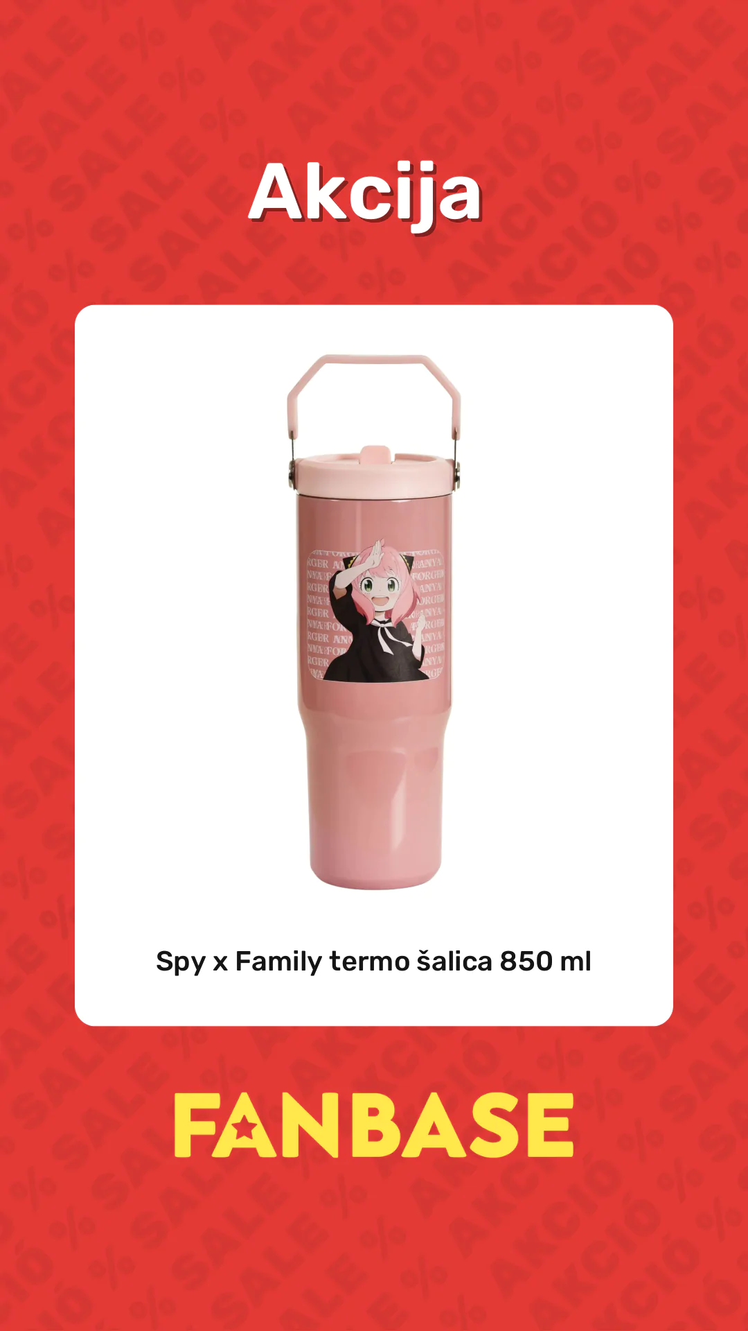 Akcija: Spy x Family termo šalica 850 ml
