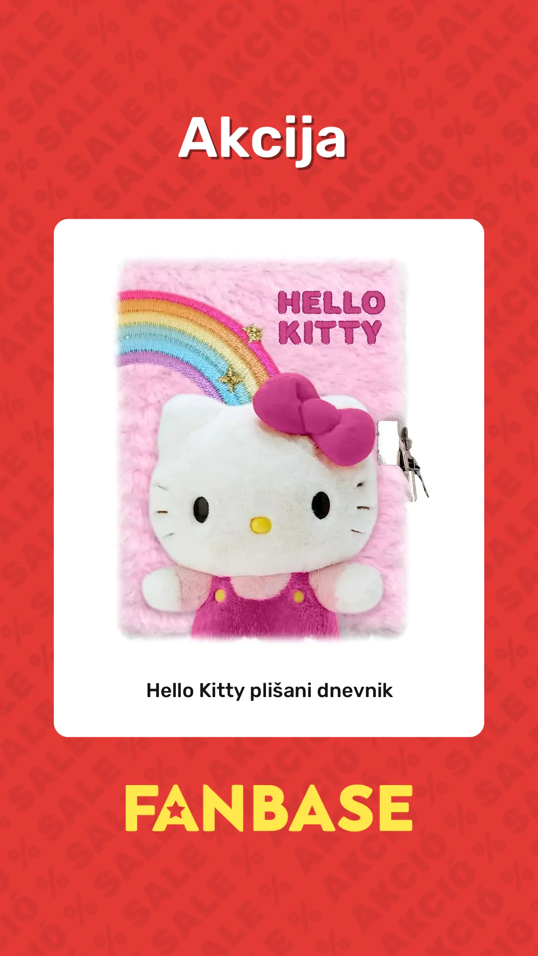 Akcija: Hello Kitty plišani dnevnik