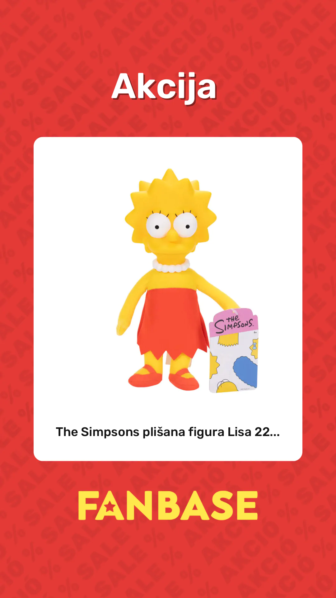 Akcija: The Simpsons plišana figura Lisa 22...