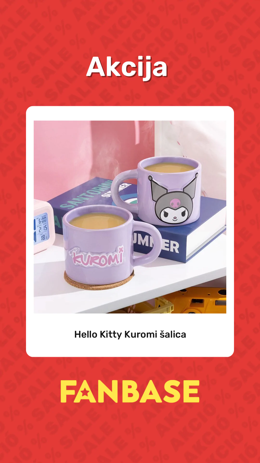 Akcija: Hello Kitty Kuromi šalica