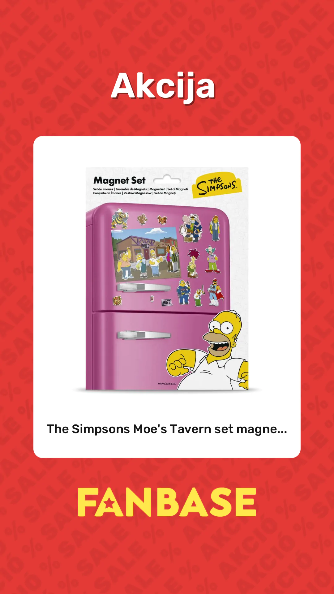 Akcija: The Simpsons Moe's Tavern set magne...