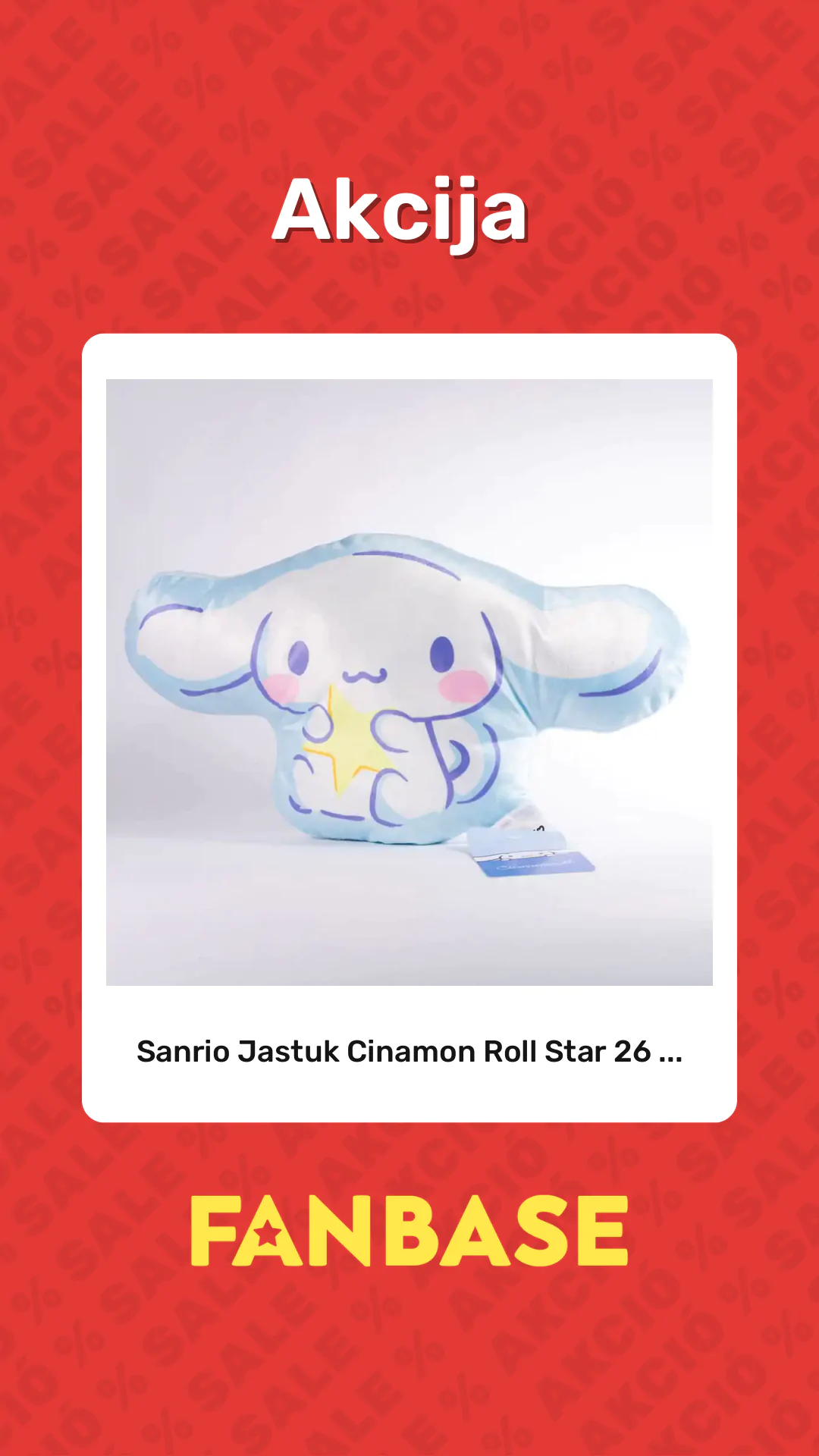 Akcija: Sanrio Jastuk Cinamon Roll Star 26 ...