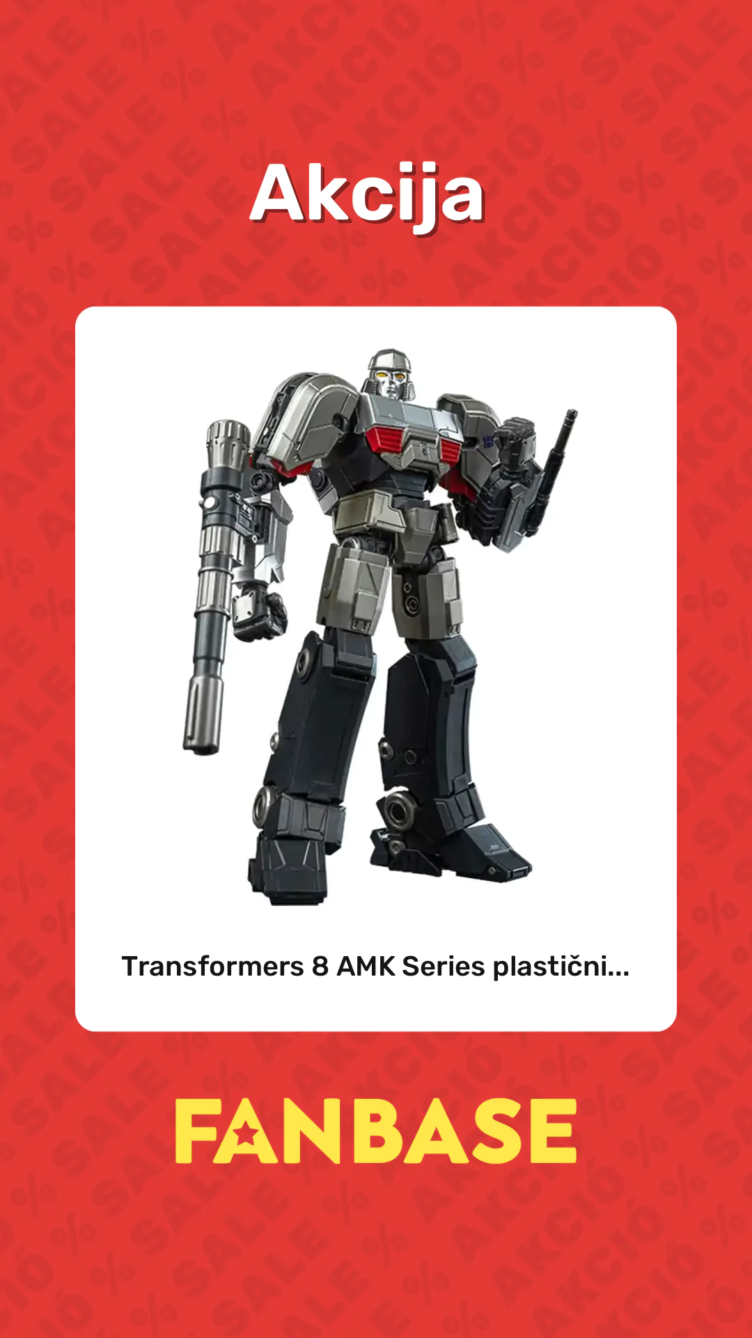 Akcija: Transformers 8 AMK Series plastični...