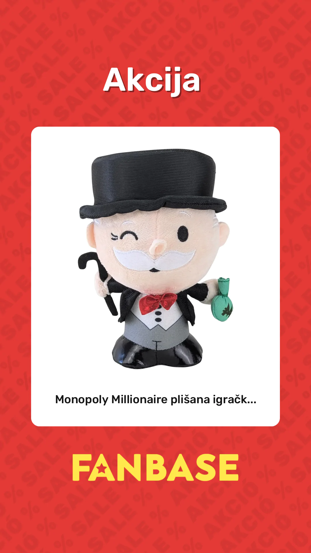 Akcija: Monopoly Millionaire plišana igračk...