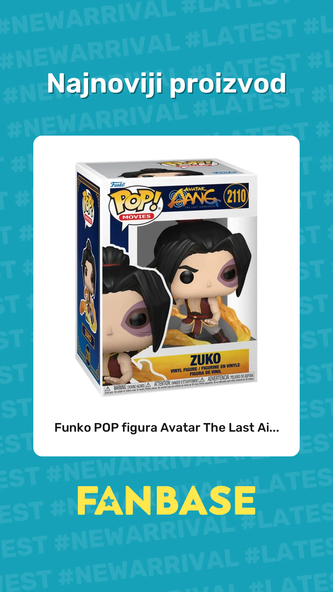 Najnoviji proizvod: Funko POP figura Avatar The Last Ai...