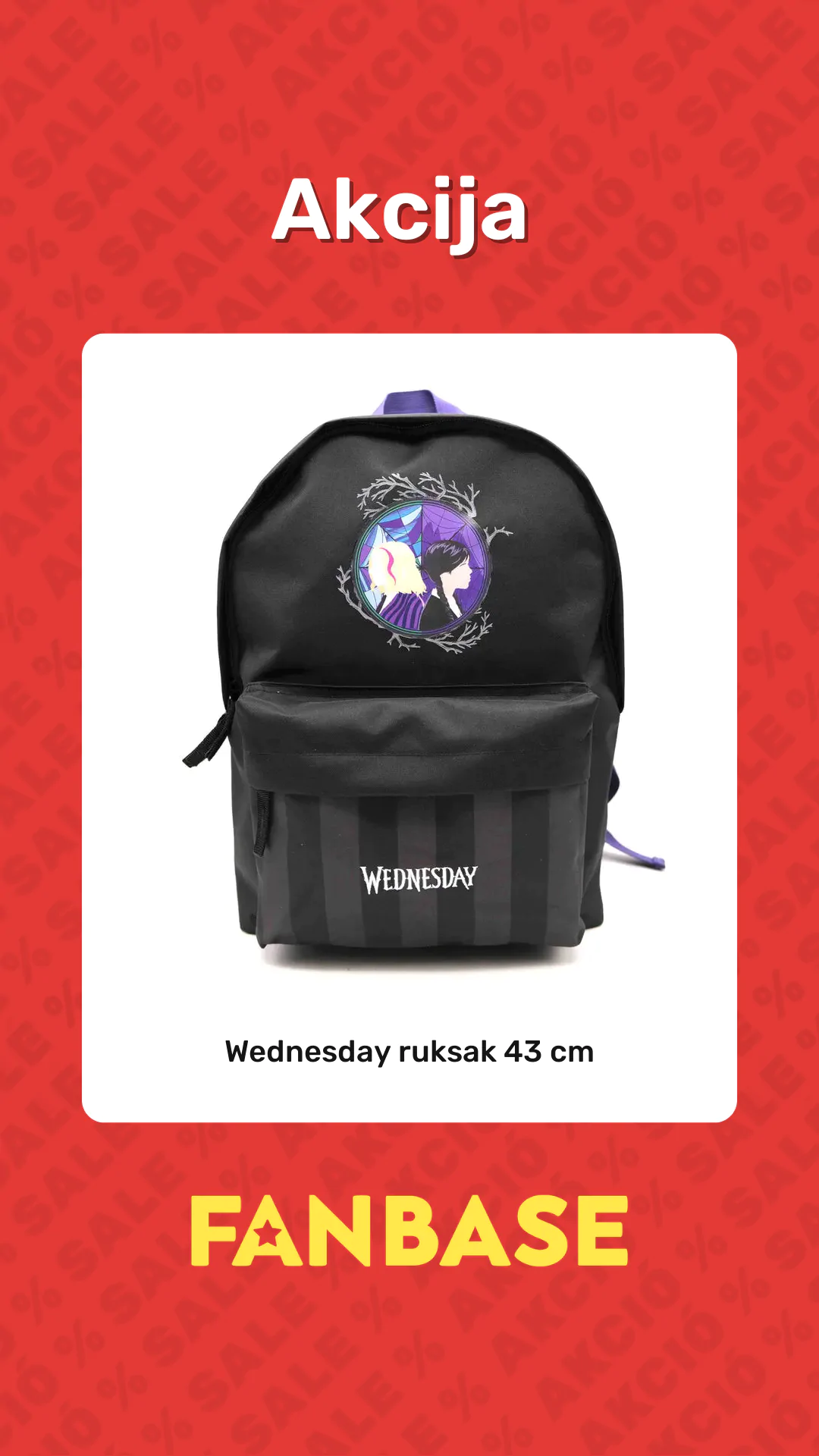 Akcija: Wednesday ruksak 43 cm