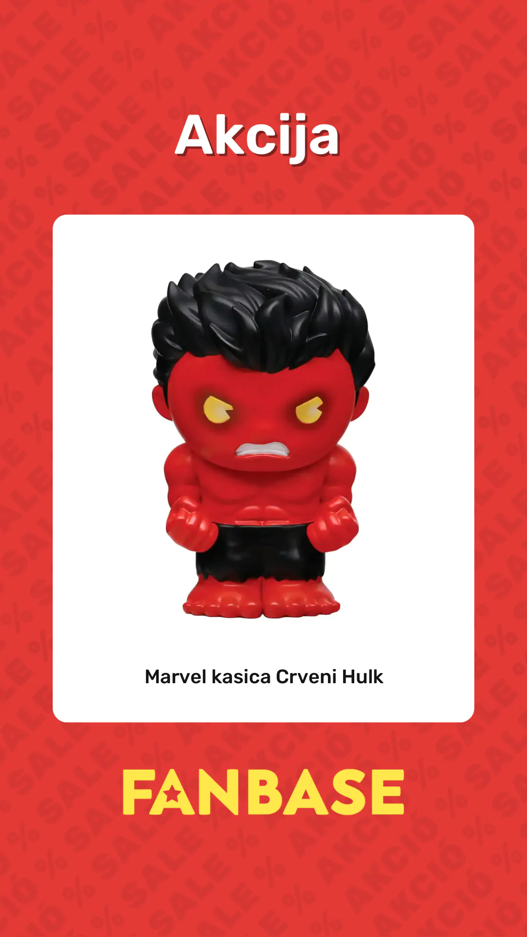 Akcija: Marvel kasica Crveni Hulk