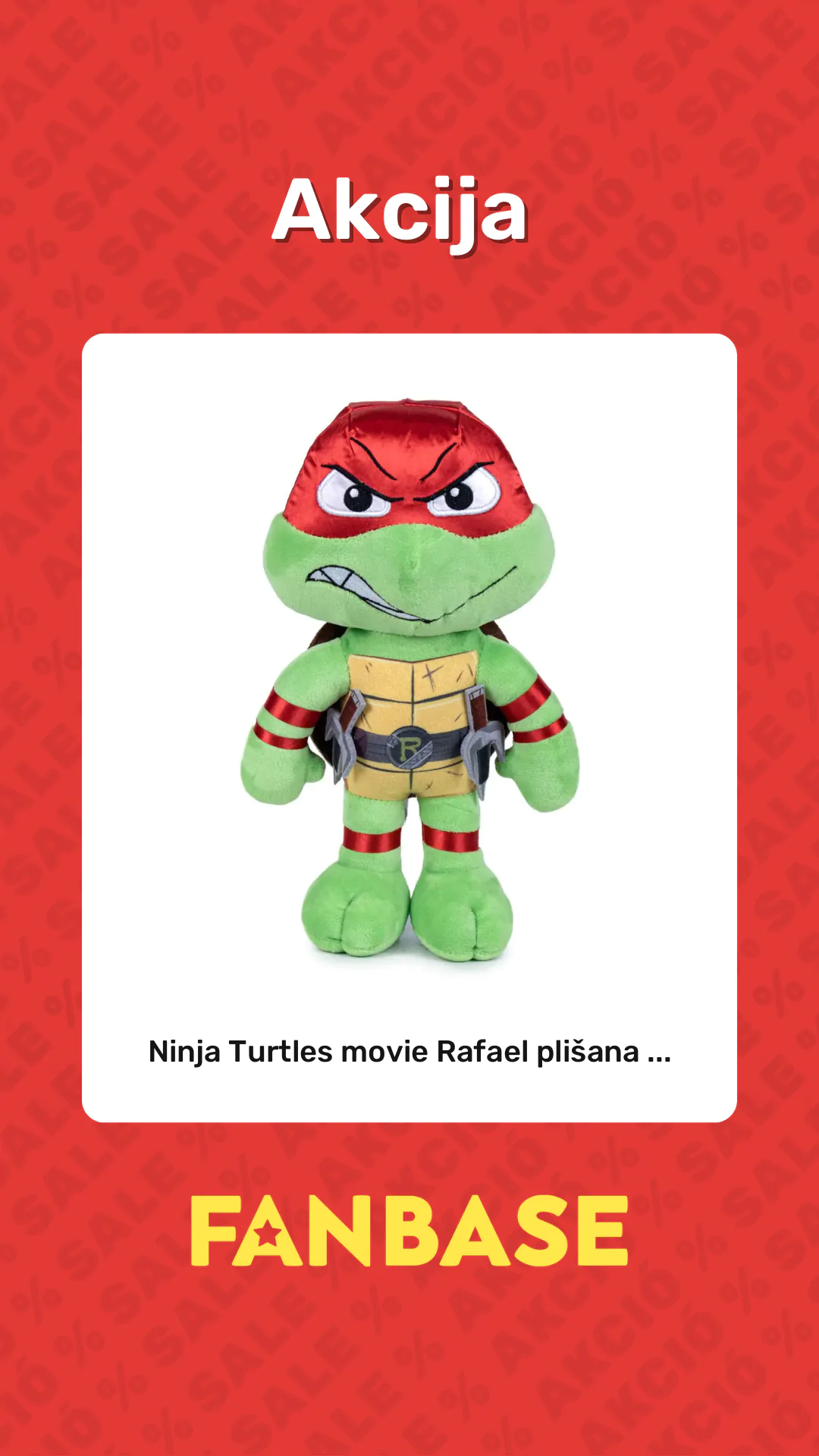 Akcija: Ninja Turtles movie Rafael plišana ...