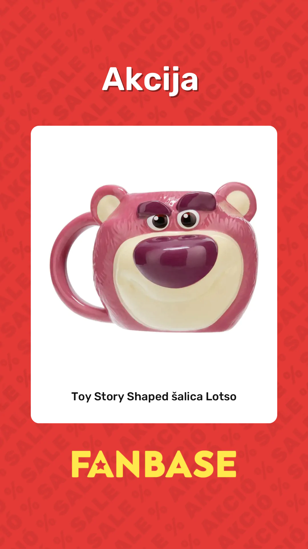 Akcija: Toy Story Shaped šalica Lotso