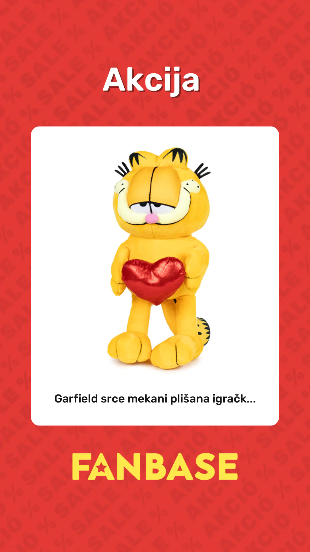 Akcija: Garfield srce mekani plišana igračk...