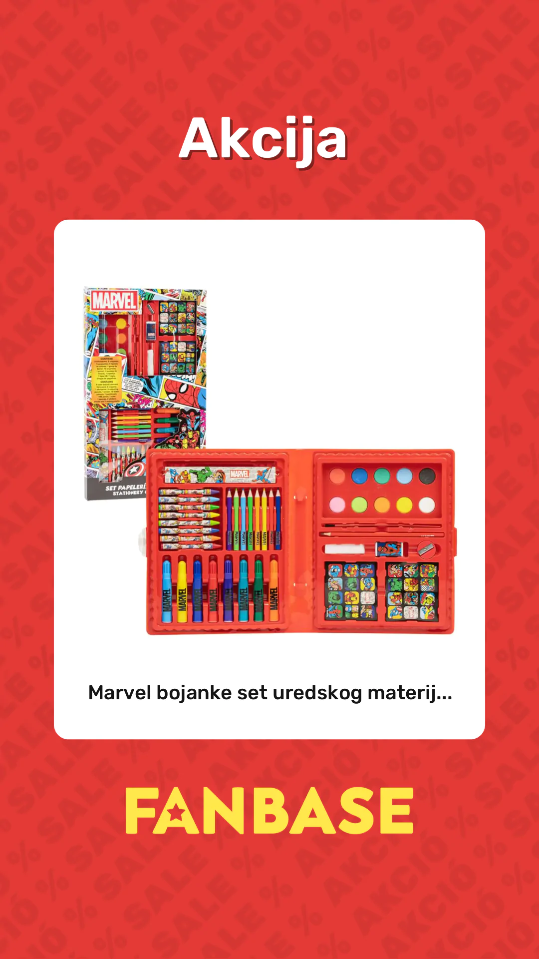 Akcija: Marvel bojanke set uredskog materij...