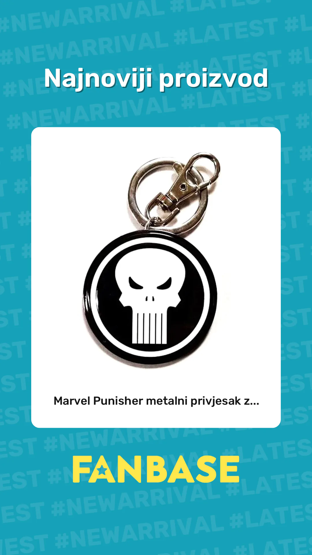Najnoviji proizvod: Marvel Punisher metalni privjesak z...