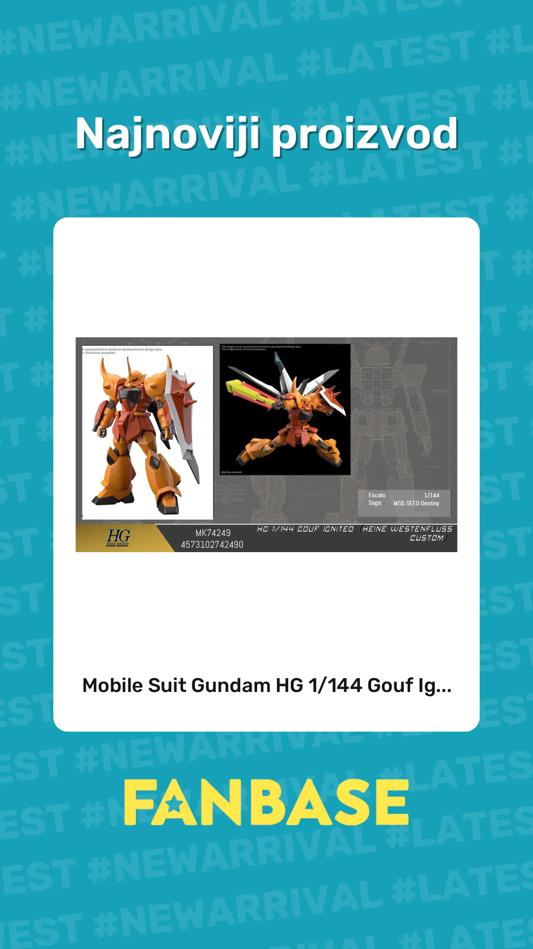 Najnoviji proizvod: Mobile Suit Gundam HG 1/144 Gouf Ig...