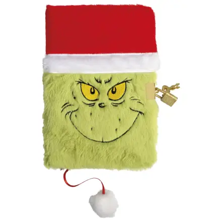 The Grinch Smile Plišani A5 Dnevnik s lokotom fotografija proizvoda