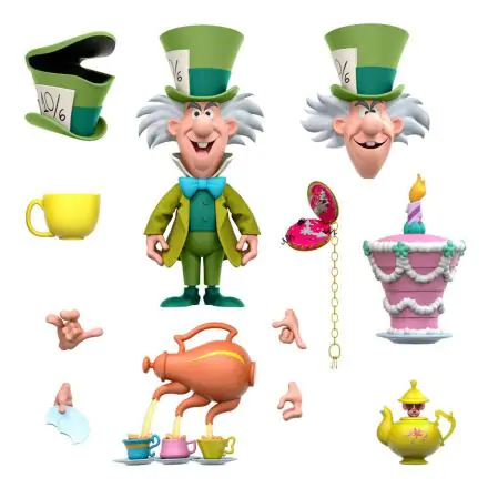 Alice in Wonderland Disney Ultimates akcijska figura Vrijeme za čaj Ludi Klobučar 18 cm fotografija proizvoda
