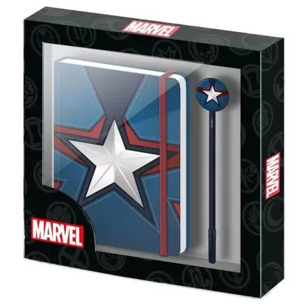 Marvel Captain America dnevnik + set kemijske olovke fotografija proizvoda