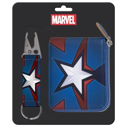Marvel Captain America privjesak za ključeve + set novčanika fotografija proizvoda