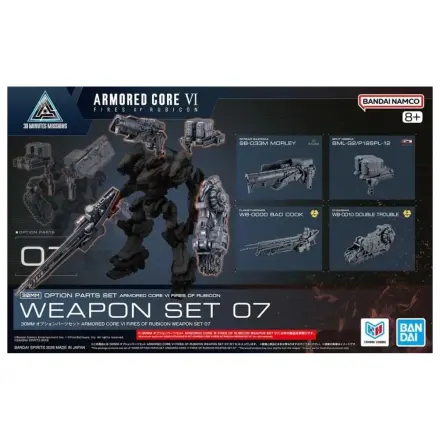 Armored Core VI 30m Option Parts Weapon Set 07 Komplet modela fotografija proizvoda