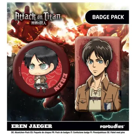 Attack on Titan Bedževi 2-Pack Eren Jaeger fotografija proizvoda