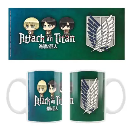 Attack on Titan Keramička šalica Eren, Mikasa & Armin Chibi Style termékfotója