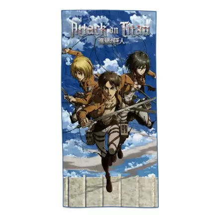 Attack on Titan Ručnik Eren, Mikasa & Armin 150 x 75 cm termékfotója