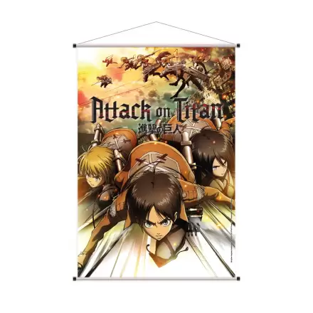 Attack on Titan Wallscroll Eren, Mikasa & Armin 60 x 90 cm fotografija proizvoda