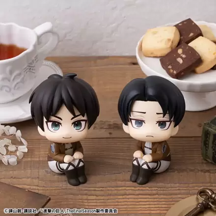 Attack on Titan Look Up PVC kipić Eren Jaeger & Levi Set (s poklonom) 11 cm fotografija proizvoda