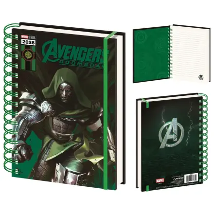 Avengers Doomsday Doctor Doom A5 lentikularna bilježnica fotografija proizvoda