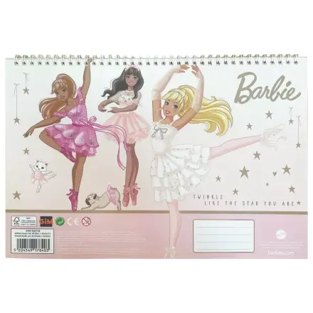 Barbie Ballerina A4 spiralni blok za skiciranje, 40 listova sa naljepnicama fotografija proizvoda