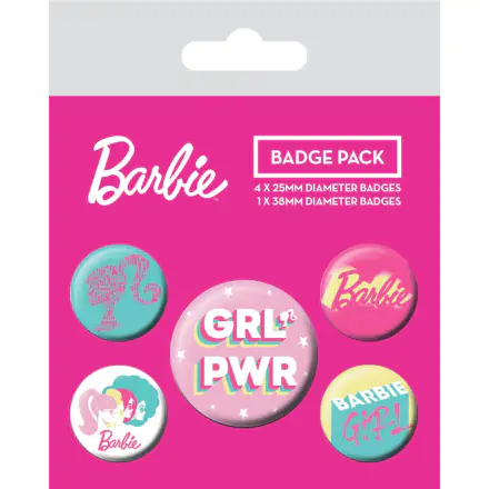 Barbie Pin-Back Gumbi 5-Pack Girl Power termékfotója