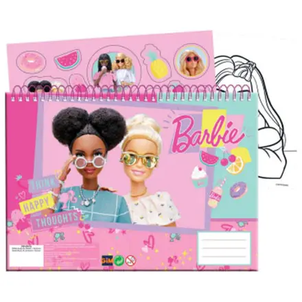 Barbie Happy Thoughts A/4 Spiralni blok za skiciranje, 40 listova sa naljepnicama fotografija proizvoda