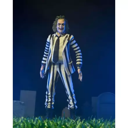 Beetlejuice 1988 akcijska figura Beetlejuice odijelo s crno-bijelim prugama 18 cm termékfotója