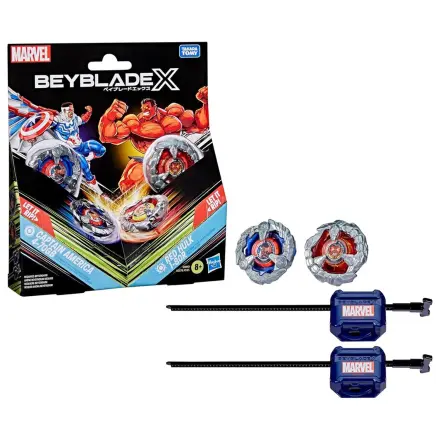 Beyblade X Captain America 4-70GB i Red Hulk 1-80R komplet igra fotografija proizvoda