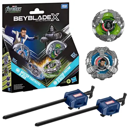 BEYBLADE X Mister Fantastic 9-65A i Doctor Doom 0-80LO fotografija proizvoda