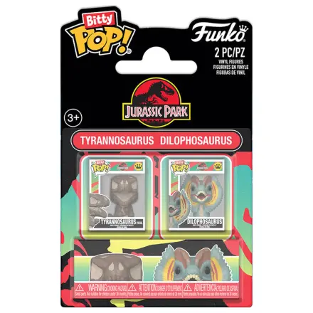 Bitty Funko POP pakiranje s 2 figure Jurassic Park Tyrannosaurus Fossil i Dilophosaurus fotografija proizvoda