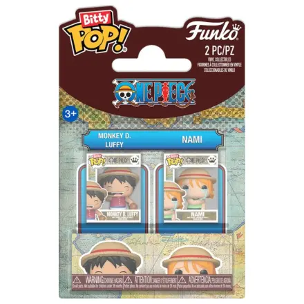 Bitty Funko POP pakiranje 2 figurice One Piece Luffy & Nami fotografija proizvoda
