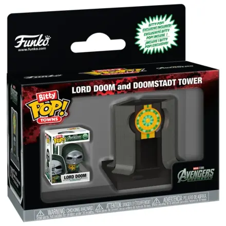 Bitty Funko POP figure Ride Marvel Studios Avengers Doomsday Lord Doom And Doomstadt Tower fotografija proizvoda
