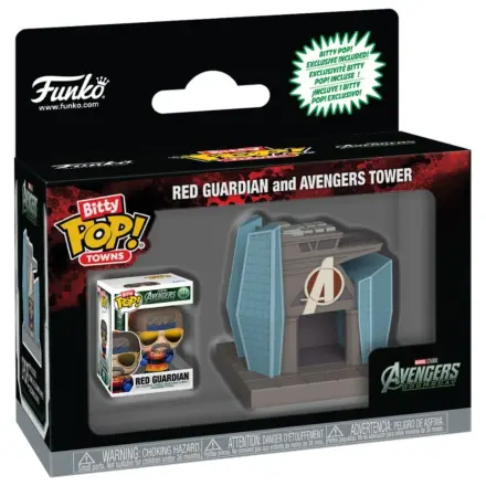 Bitty Funko POP figure Ride Marvel Studios Avengers Doomsday Red Guardian And Avengers Tower fotografija proizvoda